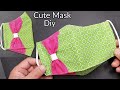 Cute Face Mask With Bow|New Style No Fog On Glasses