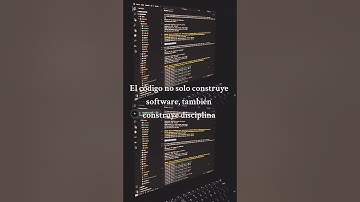 Code not only builds software, it also builds discipline
