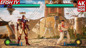Iron Man & Chris vs Ryu & Spider-Man (Hardest AI) - Marvel vs Capcom: Infinite