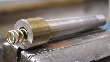 Making a spring loaded lathe center for guiding taps