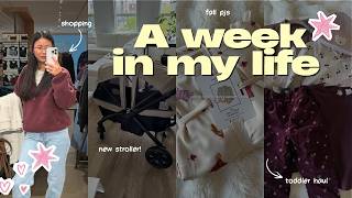 A REALISTIC Week as a Stay at Home Mom 🍂 | Toddler Haul, GRWM, Errands + New Stroller Wagon