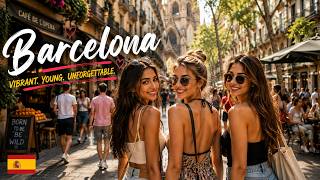 BARCELONA SPAIN 🇪🇸 WALKING TOUR 4K | Gothic Quarter, La Rambla, Streets, Cafés & City Life