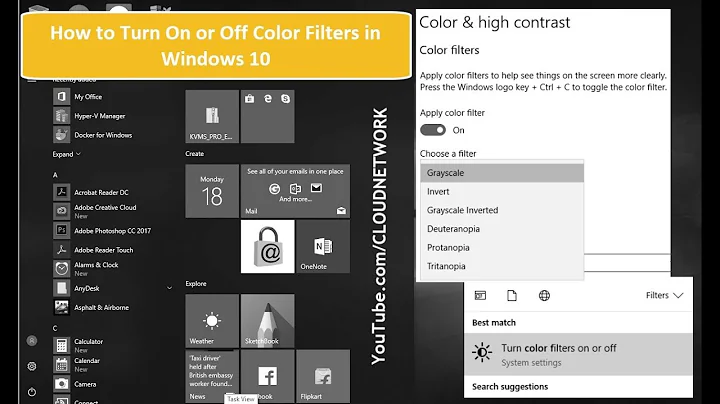 How to Enable or Disable Grayscale Mode in Windows 10 | How to Turn On or Off Color Filters in W 10