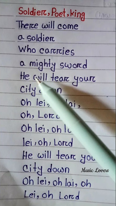 Soldier, Poet, King ⭐ #lyrics #shorts
