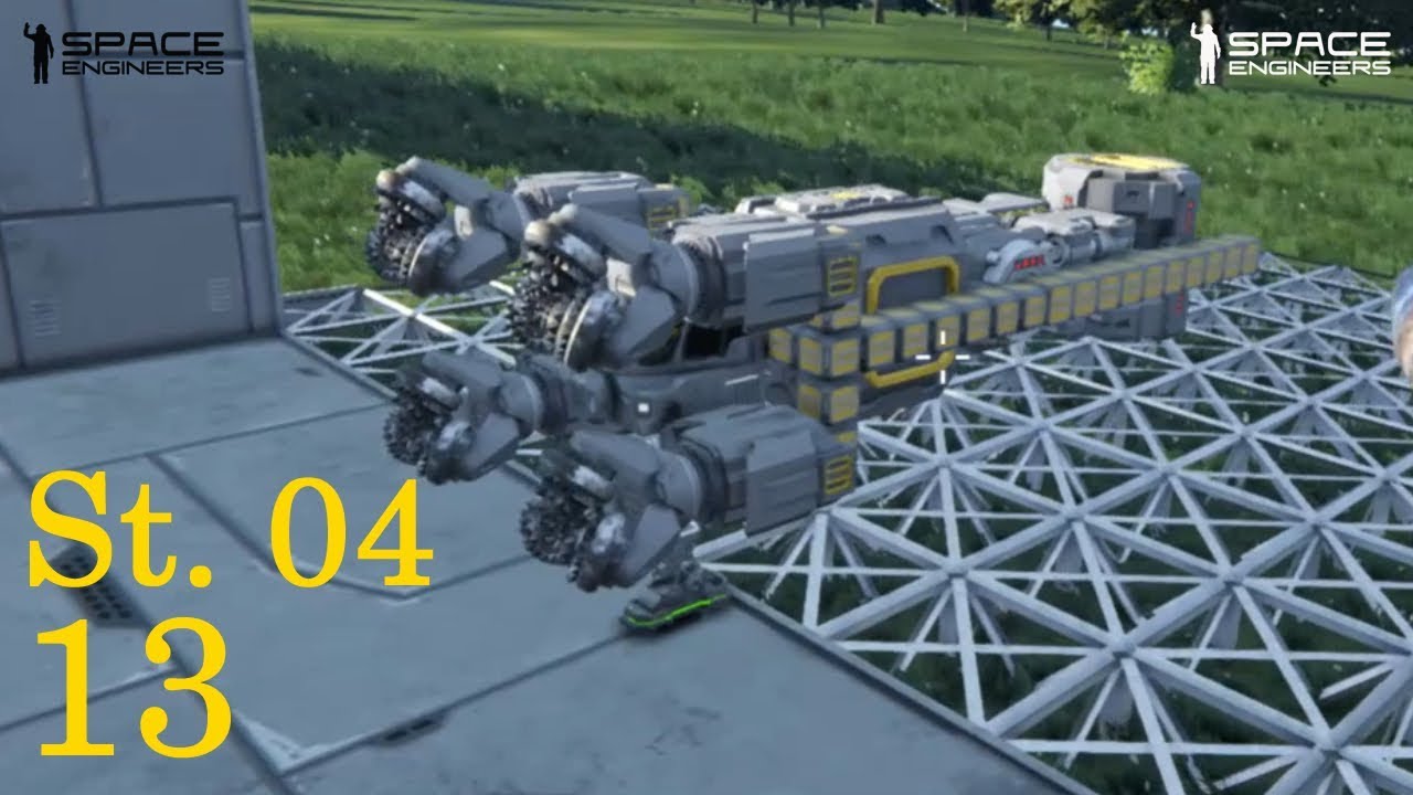 Space Engineers S04-13 🚀 "Das wird mal ein Hybrid-Wasserstoff Schiff 🛸 ...