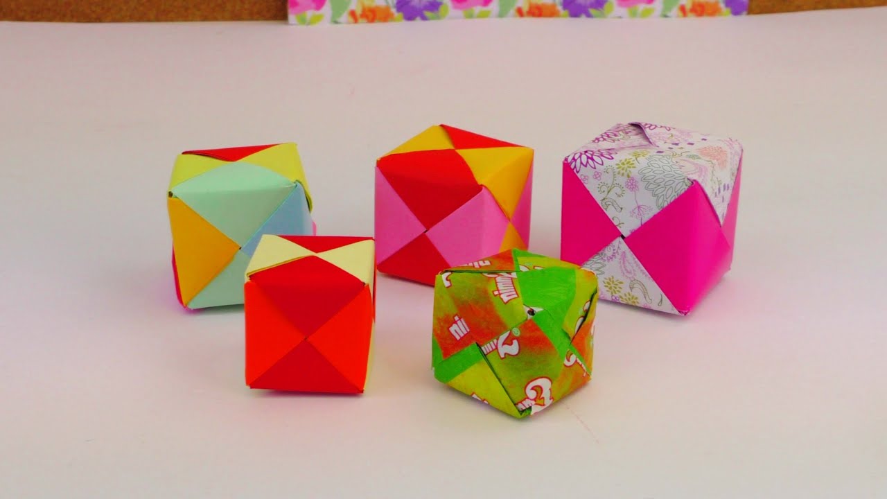 ORIGAMI WÜRFEL DIY / Cube Origami Tutorial How To / Würfel Falten Anleitung deutsch YouTube