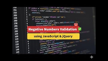 Negative Numbers Validation Using JavaScript and jQuery !