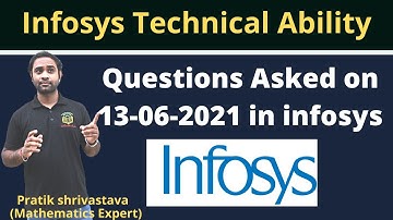 Infosys technical ability question asked on 13/06/2021 | previous year questions