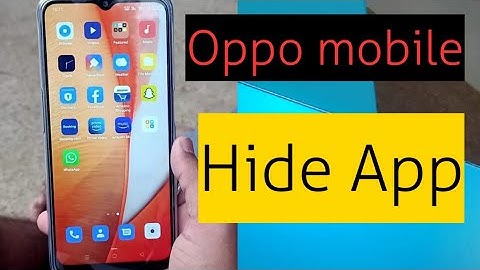 oppo a15 me app hide kaise kare
