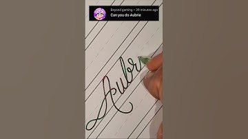 Aubrey!  #youtubeshorts #calligraphy #lettering #handwriting #cursive #curso #beautiful #American
