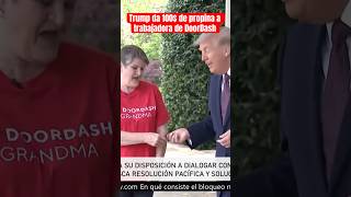 100 dólares de propina: La reacción de trabajadora de DoorDash al ver a Trump | USA EN VIVO 🔴