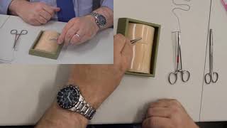 Suture Skills: How to hold the needle driver; vertical and horizontal mattress suture