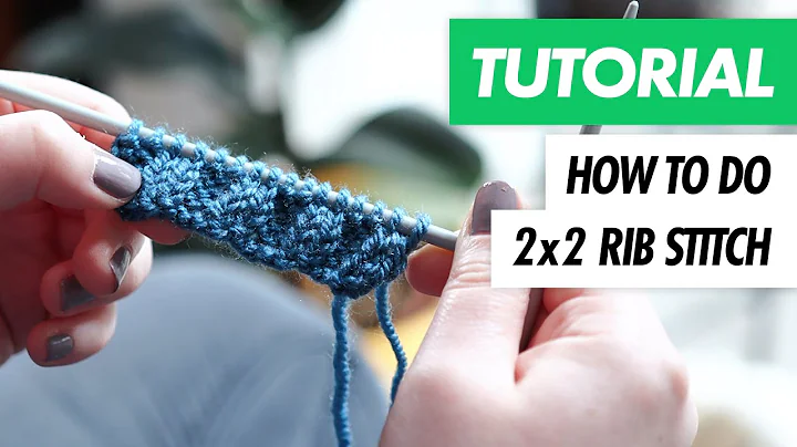 RIB STITCH - How to KNIT 2x2 Rib Stitch