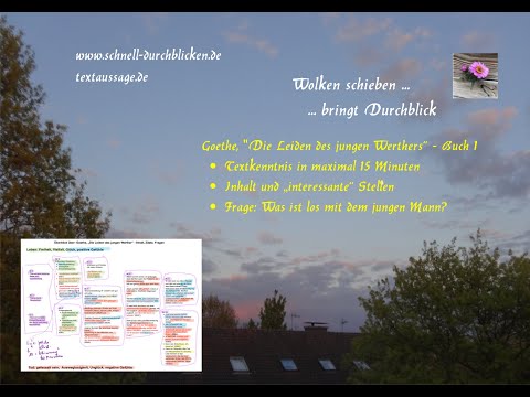 Goethes „Werther“ - Textkenntnis in 12 Min: Buch 1: Ein Mann zwischen Sturm und Drang und Romantik