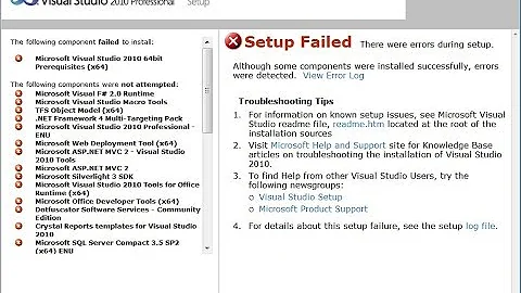 How to fix Visual Studio 2010 Installetion Error
