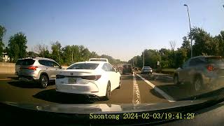 garden state PKWY. New Jersey USA  / southbound during rush hour a slow down on traffic #may2024