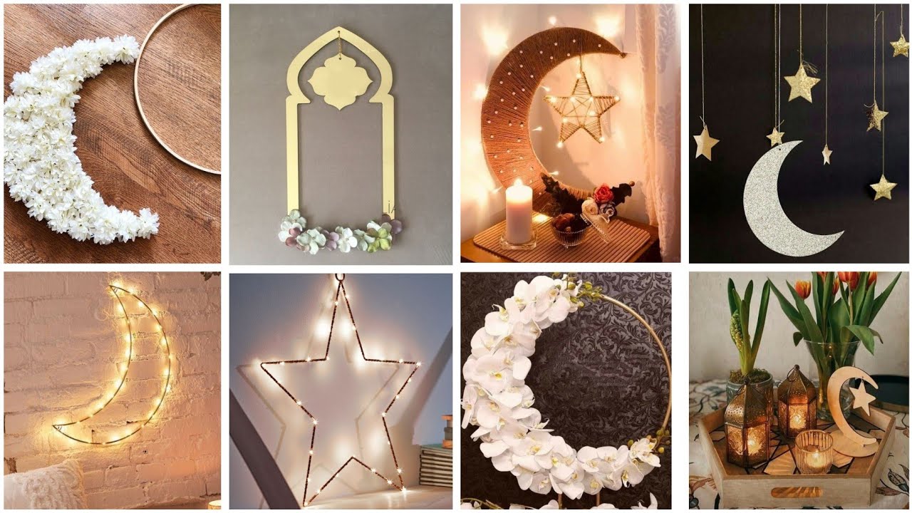 أفكار ✨لزينة رمضان 🌙بطريقة بسيطة باشياء متوفرة عندك #diy #deco #craft #ideas رمضان#ramadan