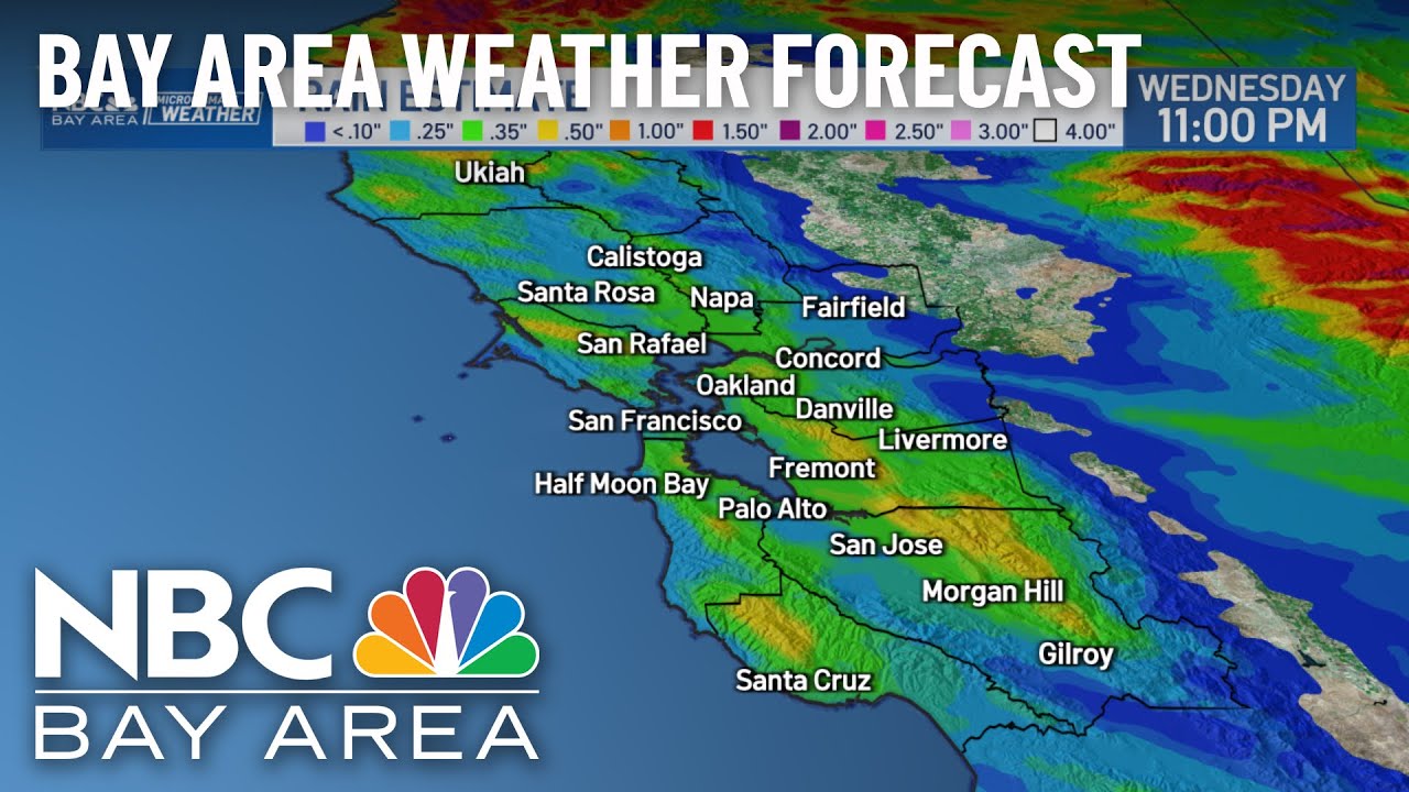 Bay Area forecast: Rain and wind return Wednesday - YouTube