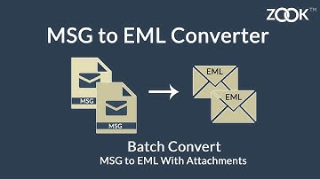 ZOOK MSG to EML Converter to Export Outlook MSG to EML in Bulk