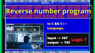 Reverse number program in c || reverse number program in c++