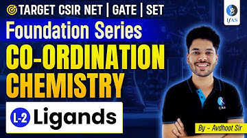 Ligands CSIR NET 2024 | Co-Ordination Chemistry CSIR NET Dec 2024 | Foundation Series | L-2 | IFAS