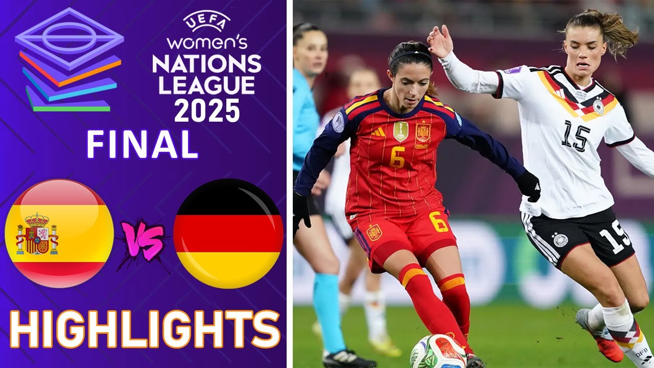 FINAL| Spain vs Germany Highlights & All Goals | UEFA Nations League Women 3-12-2025