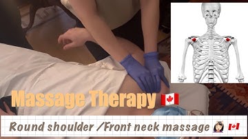 Fix Rounded Shoulders! Massage Therapy Demo (RMT Canada)" English version