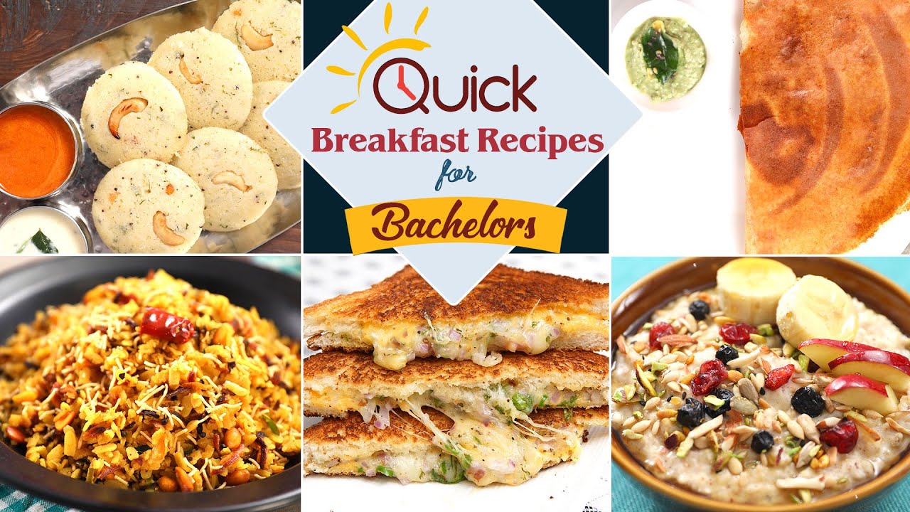 5 Instant Breakfast Recipes For Bachelors | Rava Idli | Bread Dosa | Poha Premix | Oats Porridge | Rajshri Food