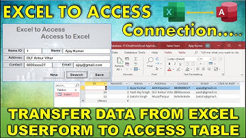 Make Connection Between Excel to Access | save and search from Excel to Access | Ms Access Vba