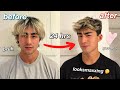 giving my little brother a massive GLOW UP (new hair, skincare + more)