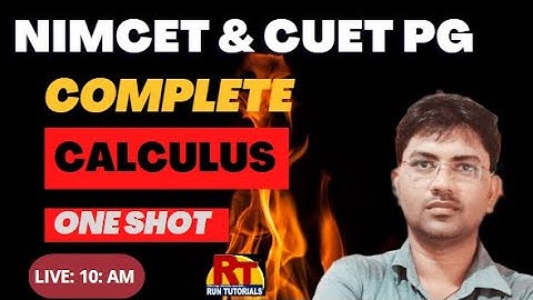 NIMCET2023  COMPLETE CALCULUS In One Shot - By NIMCET Online Coaching & Offline Coaching#nimcet2024#