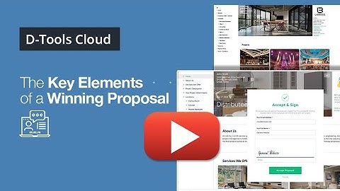 D-Tools Cloud Key Elements of a Winning Proposal