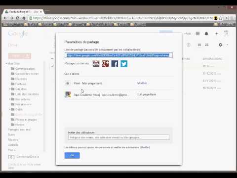 Partager un document avec Google drive avec d'autres utilisateurs.