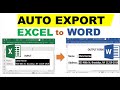 Auto Export Excel Data to MS Word Form