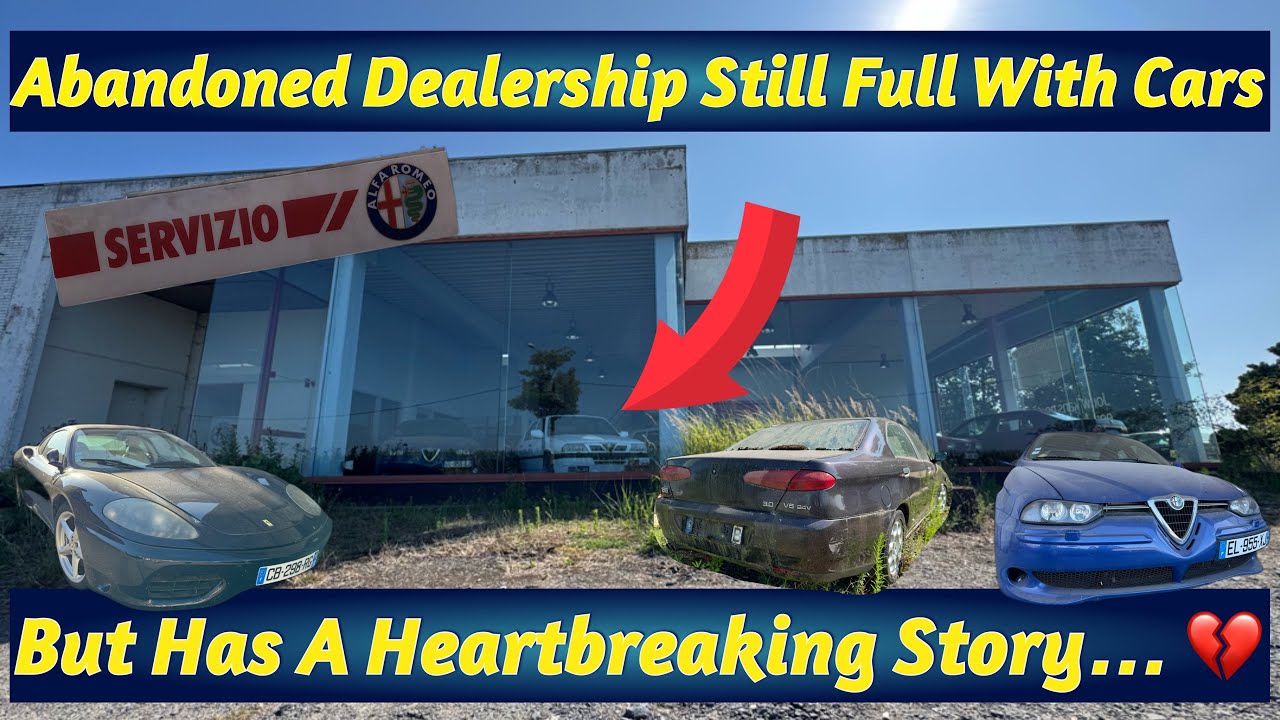 Заброшенный итальянский автосалон, всё ещё полный автомобилей, но с душераздирающей историей…