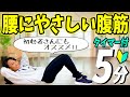 【腰が痛くない腹筋】初心者さんにもオススメ！腰に負担がかからない5分間腹筋トレーニング