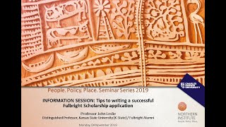 INFORMATION SESSION: Tips to writing a successful Fulbright Scholarship application