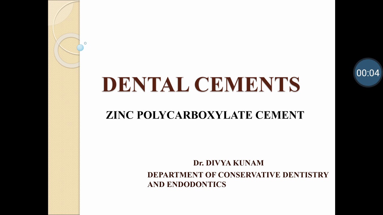 Zinc Polycarboxylate Cement YouTube