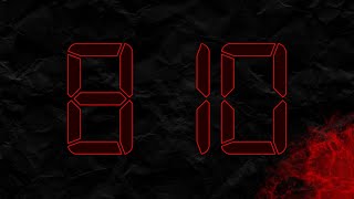 Countdown from 810 to 0 in RED