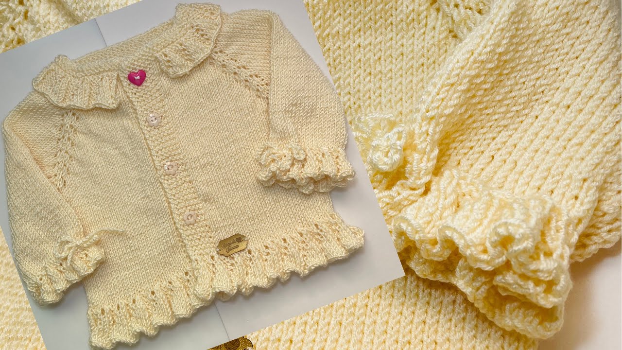 CASAQUINHO DE BEBÊ EM TRICÔ - BABADINHO