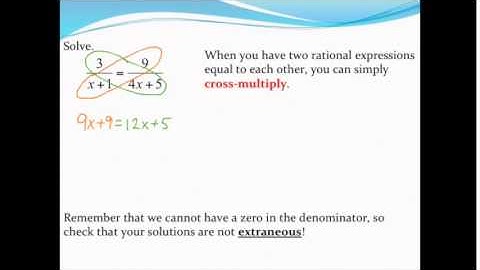 Solving rational equations using cross multiplication