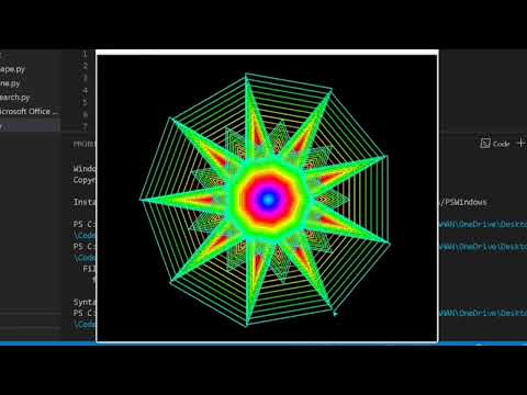 Python pattern program to print amazing pattern using turtle module #programming #question #begginer