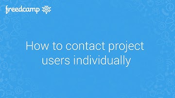 How to contact project users individually in Freedcamp.