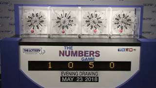 Evening numbers game drawing: wednesday, may 23, 2018