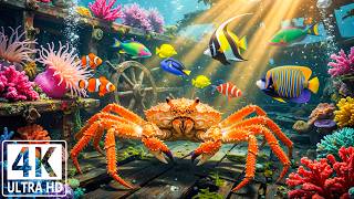 4K Marine Life Wonders 🌊 Discover Colorful Sea Creatures &amp; Peaceful Relaxation Music for Sleep