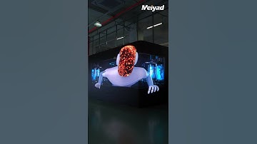 L-shaped LED flexible screen with stunning naked-eye 3D material