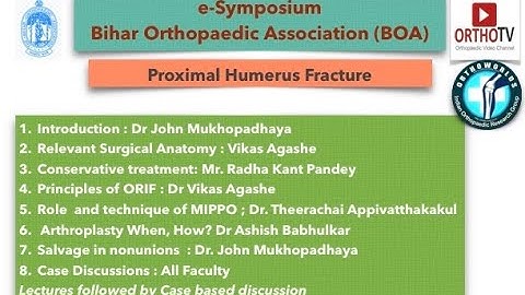 BOA Proximal Humerus fracture Webinar - John Mukhopadhaya Series