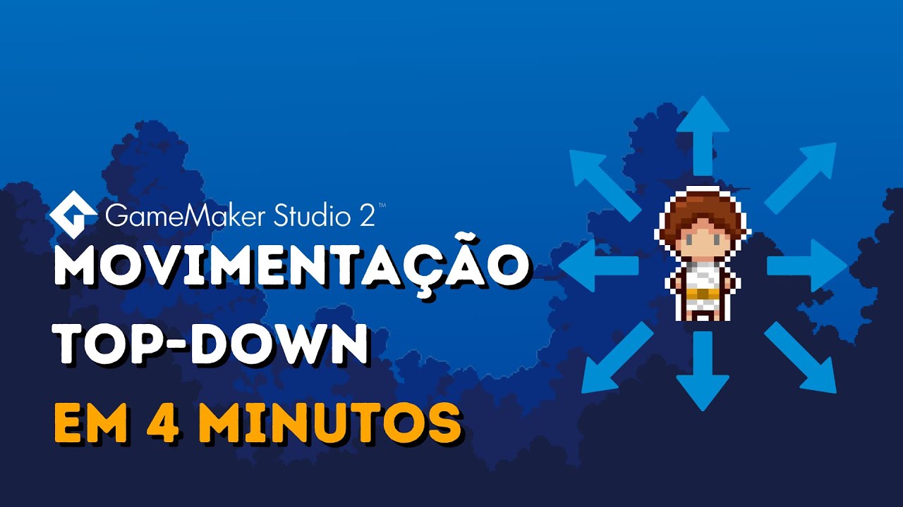 COMO CRIAR UMA MOVIMENTAÇÃO NO GAMEMAKER EM APENAS 4 MINUTOS! [Passo a ...