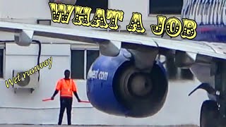 Wet runway action 💥 Airplane Spotting Montego Bay Jamaica