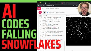 AI Codes Falling Snowflakes + Happy Holidays - ChatGPT / P5 / Processing / OpenAI